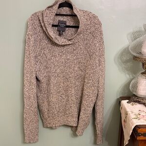 Civil Society “We The People” Shawl Collar Knit Sweater XL Oatmeal